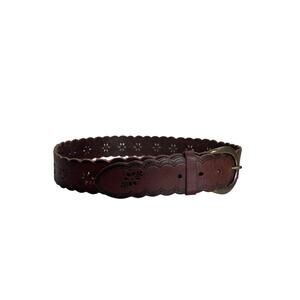 Gap Women’s Brown Scalloped Vegan Leather Boho Western Belt Size Medium